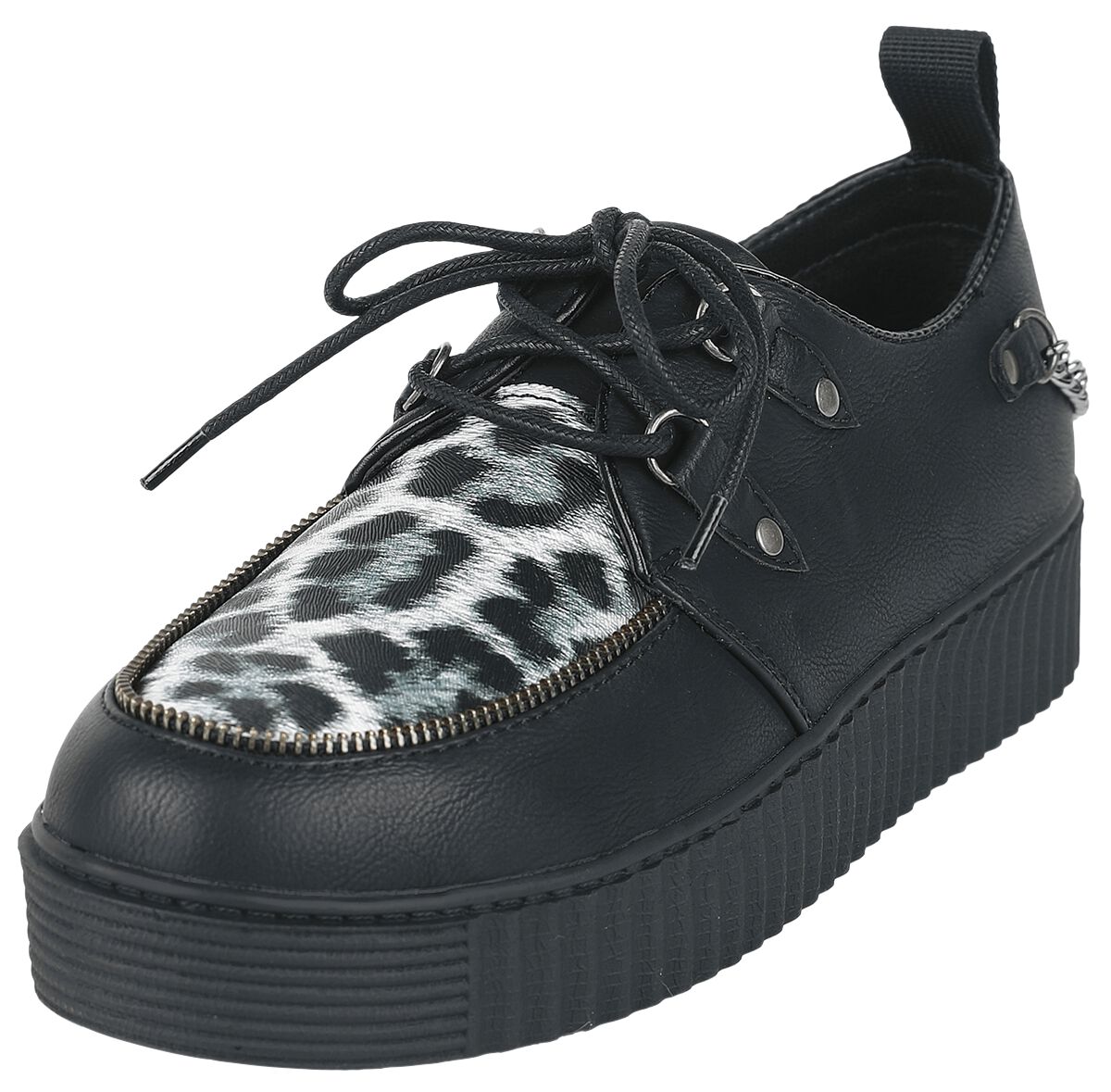 Fabric Low-top Sneakers with with Gothic Print Logo Sole Size 40