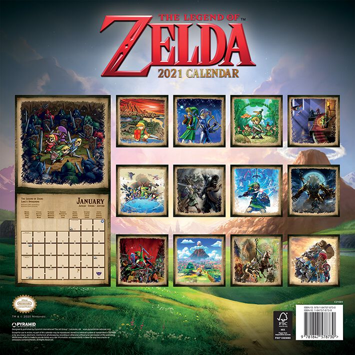 Zelda Calendar 2021 | 2021 Calendar