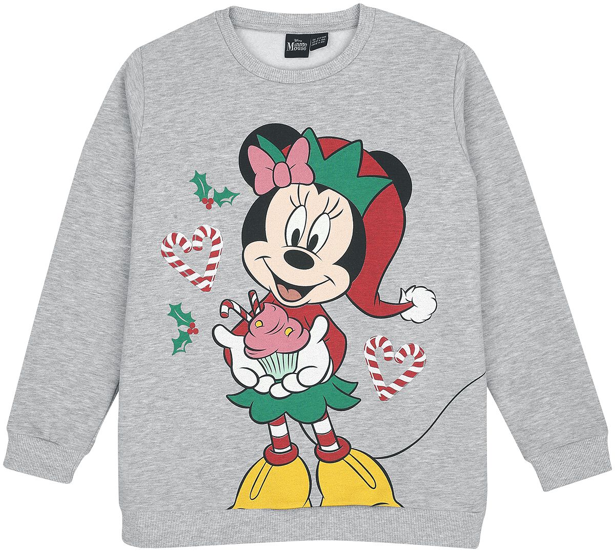 Mens Oversized Christmas Mickey Mouse Disney License T-Shirt - Black