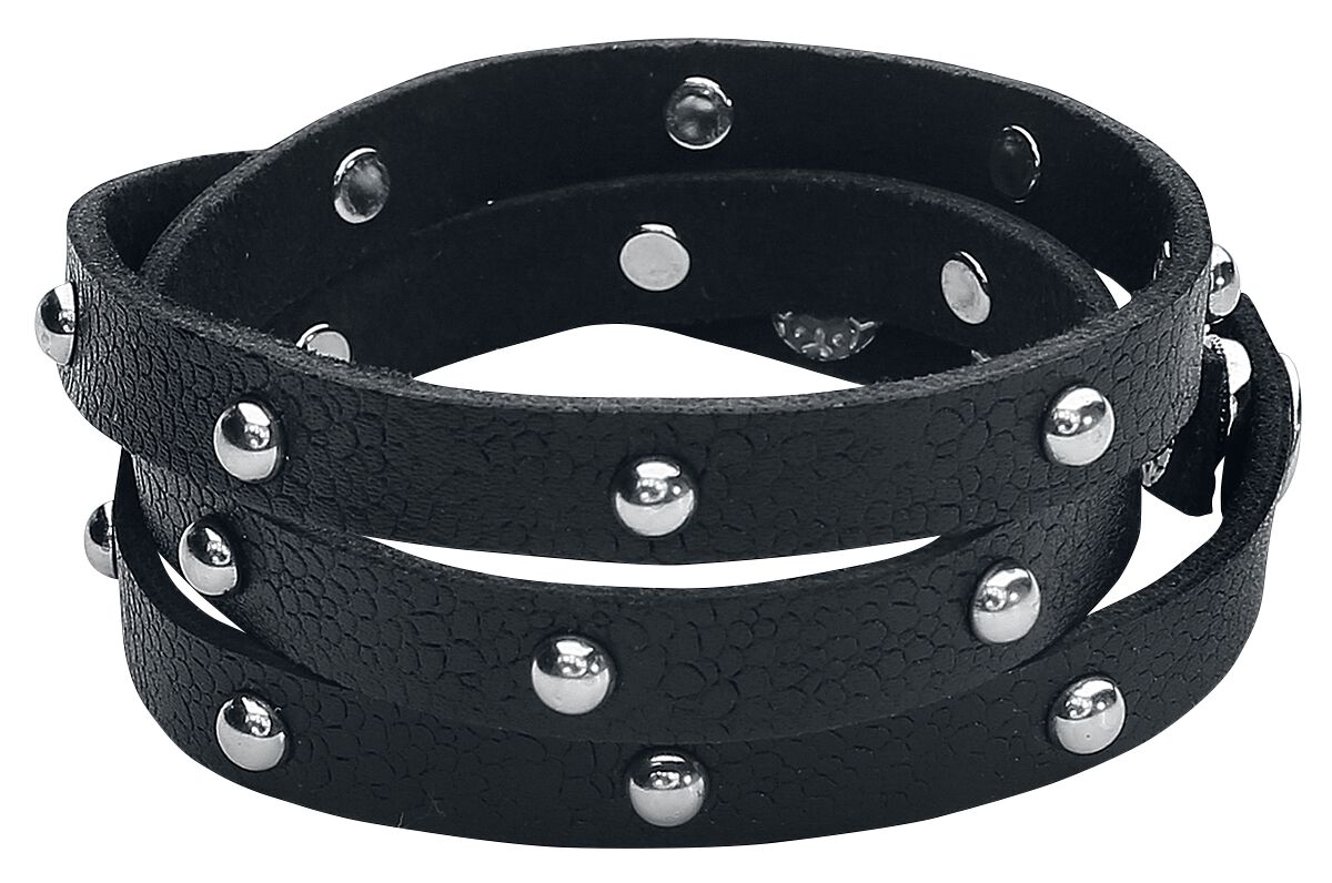 Leather & Studs Wrap Bracelet Leather Bracelet | EMP