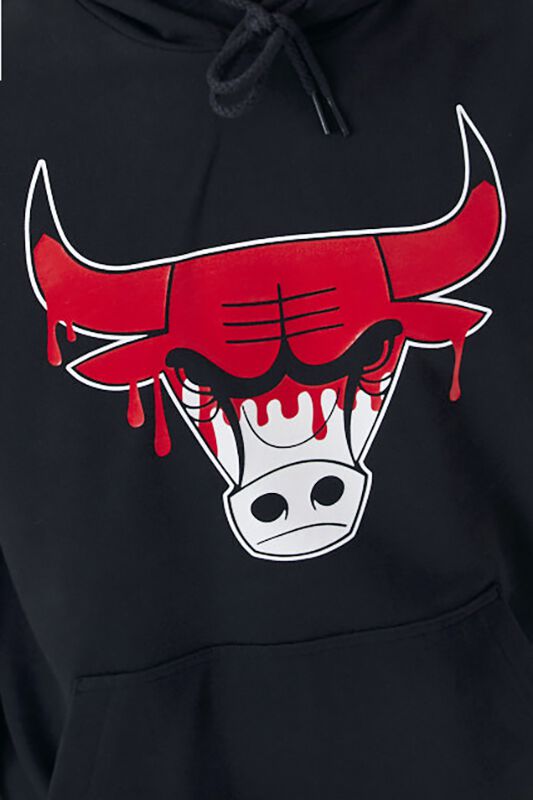 Official New Era NBA Drip Logo Chicago Bulls Medium Grey Pullover Hoodie  B9230_542 B9230_542 B9230_542