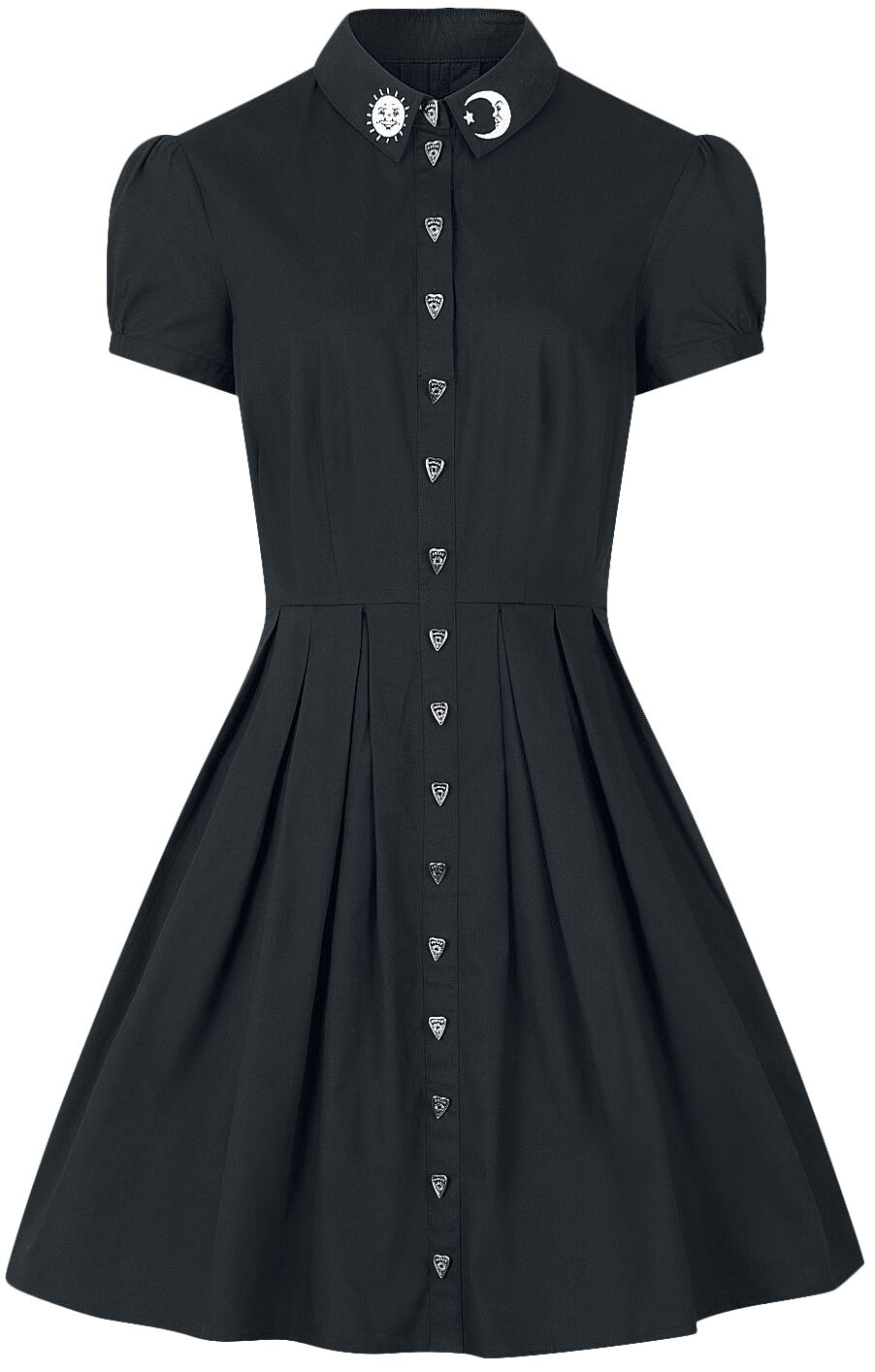 Button Heart | Hell Bunny Medium-length dress | EMP